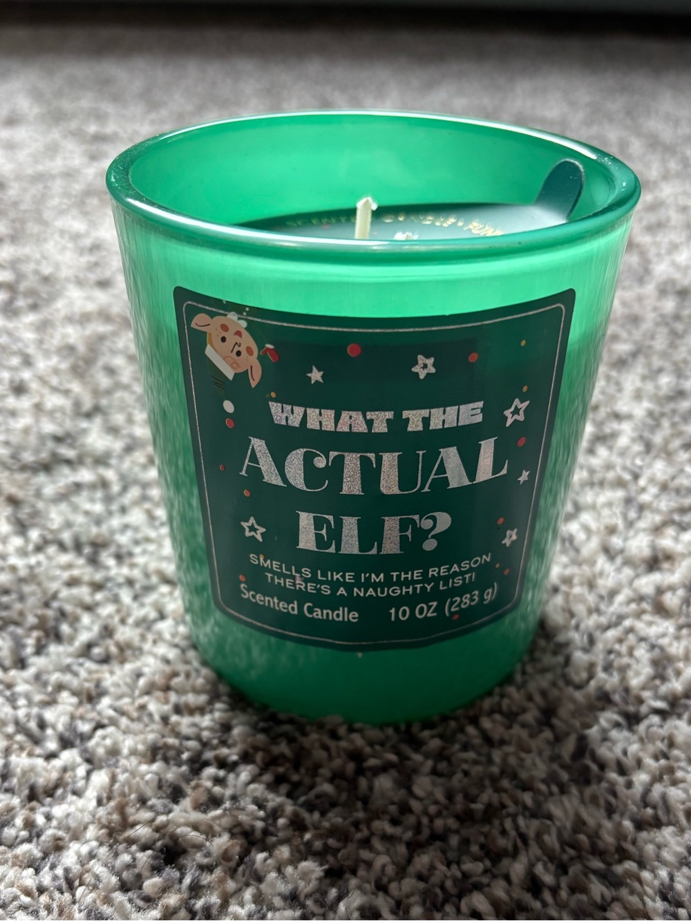 What The Actual Elf? Green Scented Candle - Holiday Fragrance 10oz